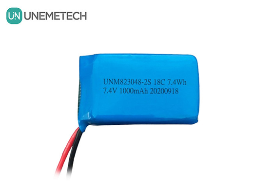 গুণ  2S High Discharge Rate LiPo Battery / 18C Lithium Polymer Battery 7.4v 1000mah 823048 কারখানা