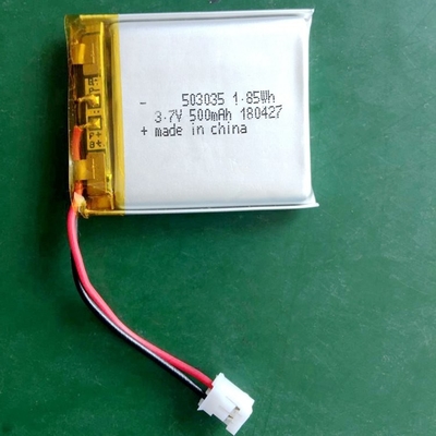3.7V কাস্টম লিপো ব্যাটারি 520mAh লিথিয়াম আয়ন পলিমার ব্যাটারি 503035 পোষাকযোগ্য ডিভাইসের জন্য