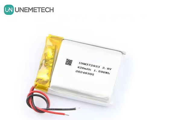 কাস্টমাইজড 3.8V 420mAh উচ্চ ভোল্টেজ লিপো ব্যাটারি 372933 4.35V লিথিয়াম ব্যাটারি স্মার্ট ঘড়ি জন্য