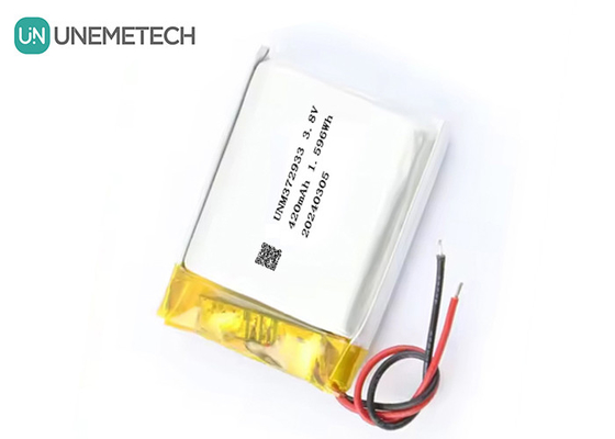 কাস্টমাইজড 3.8V 420mAh উচ্চ ভোল্টেজ লিপো ব্যাটারি 372933 4.35V লিথিয়াম ব্যাটারি স্মার্ট ঘড়ি জন্য