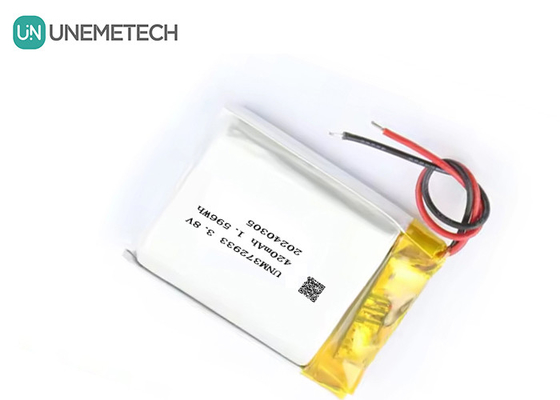কাস্টমাইজড 3.8V 420mAh উচ্চ ভোল্টেজ লিপো ব্যাটারি 372933 4.35V লিথিয়াম ব্যাটারি স্মার্ট ঘড়ি জন্য
