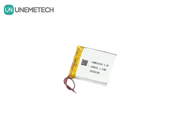 কাস্টম 3.8V 400mAh উচ্চ ভোল্টেজ লিথিয়াম আয়ন ব্যাটারি প্যাক 622526 স্মার্ট ঘড়ি জন্য
