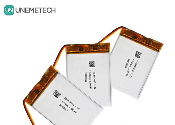 3.7V 530mAh কাস্টম লিথিয়াম পলিমার ব্যাটারি 403040 UL1642 লং সাইকেল লাইফ সহ
