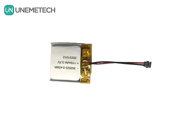 পাইকারি রিচার্জযোগ্য লিপো ব্যাটারি 352023 3.7V 115mAh জিপিএস ট্র্যাকারের জন্য লিথিয়াম আয়ন পলিমার ব্যাটারি