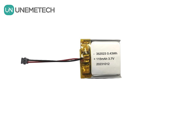 পাইকারি রিচার্জযোগ্য লিপো ব্যাটারি 352023 3.7V 115mAh জিপিএস ট্র্যাকারের জন্য লিথিয়াম আয়ন পলিমার ব্যাটারি