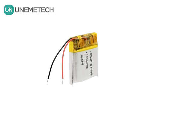 3.8V 441718 উচ্চ ভোল্টেজ পলিমার লিথিয়াম আয়ন ব্যাটারি 110mAh মেডিকেল আঙ্গুলের জন্য