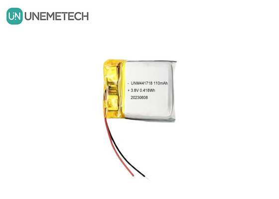3.8V 441718 উচ্চ ভোল্টেজ পলিমার লিথিয়াম আয়ন ব্যাটারি 110mAh মেডিকেল আঙ্গুলের জন্য