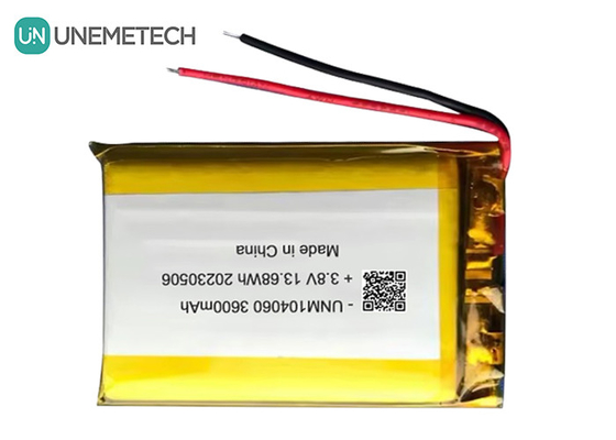 UNEMETECH 4.35V উচ্চ ভোল্টেজ Lipo ব্যাটারি 104060 3.8V 3600mAh লিথিয়াম আয়ন পলিমার ব্যাটারি