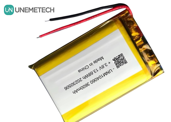 UNEMETECH 4.35V উচ্চ ভোল্টেজ Lipo ব্যাটারি 104060 3.8V 3600mAh লিথিয়াম আয়ন পলিমার ব্যাটারি