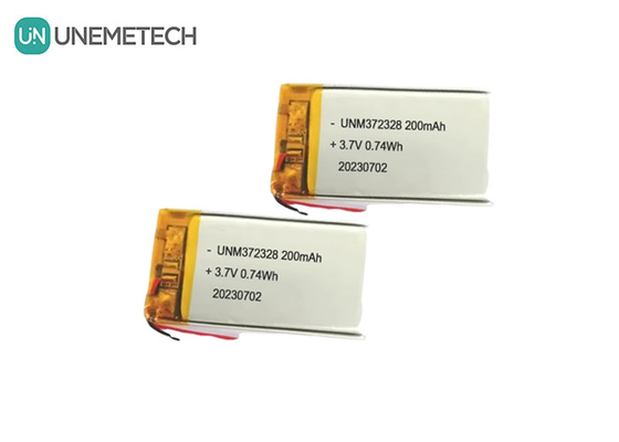 3.7V লিপো রিচার্জেবল ব্যাটারি 372328 3.7V 200mAh ইলেকট্রনিক পণ্যগুলির জন্য লিথিয়াম আয়ন পলিমার ব্যাটারি