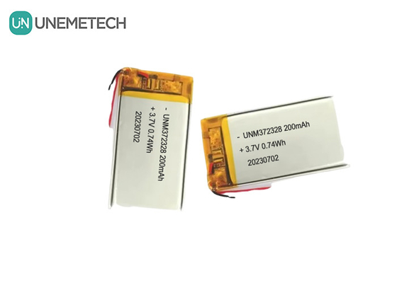 3.7V লিপো রিচার্জেবল ব্যাটারি 372328 3.7V 200mAh ইলেকট্রনিক পণ্যগুলির জন্য লিথিয়াম আয়ন পলিমার ব্যাটারি