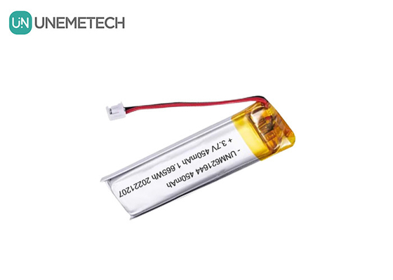 UNEMETECH 3.7V 450mAh ইলেকট্রনিক পেনের জন্য কাস্টমাইজড লিপো রিচার্জেবল ব্যাটারি 621644