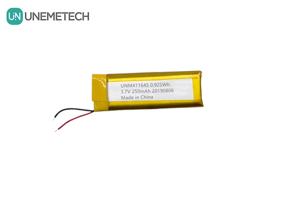 3.7V 250mAh লি-পলিমার ব্যাটারি 411645 / পিওএস মেশিনের জন্য লিপো রিচার্জেবল ব্যাটারি প্যাক