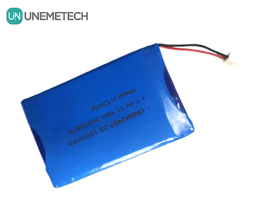 2 সেল লি-পলিমার ব্যাটারি 7.4V 1500mAh 2S লি-পলিমার ব্যাটারি প্যাক 424567 সৌন্দর্য যন্ত্রপাতি জন্য