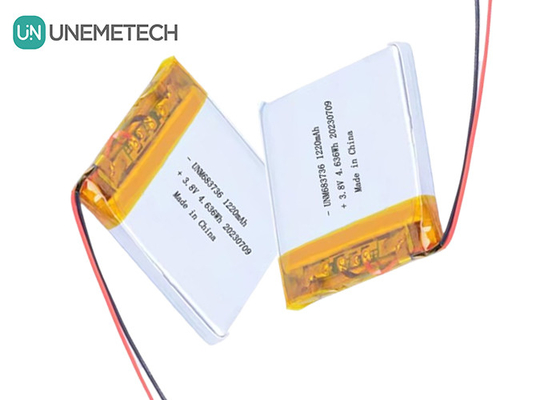 OEM 4.35V উচ্চ ভোল্টেজ লিথিয়াম পলিমার ব্যাটারি 1220mAh 683736 দীর্ঘ চক্র জীবন সহ