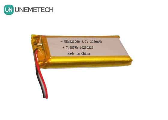 কাস্টমাইজড লং সাইকেল লাইফ লিপো ব্যাটারি প্যাক 3.7V 2050mAh 923060 ডিজিটাল পণ্যগুলির জন্য