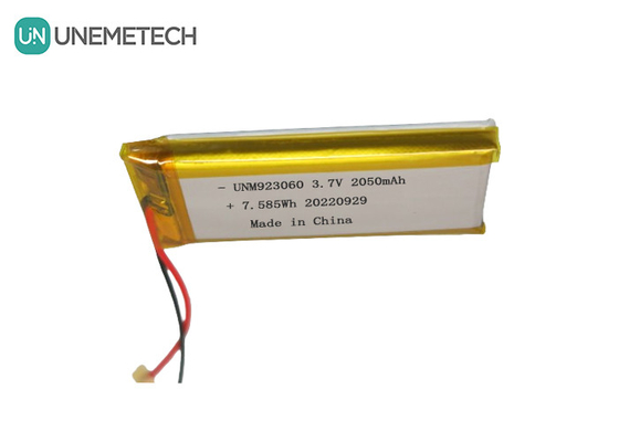 কাস্টমাইজড লং সাইকেল লাইফ লিপো ব্যাটারি প্যাক 3.7V 2050mAh 923060 ডিজিটাল পণ্যগুলির জন্য