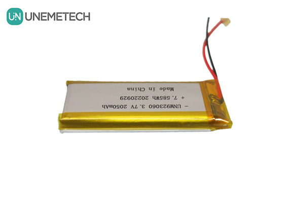 কাস্টমাইজড লং সাইকেল লাইফ লিপো ব্যাটারি প্যাক 3.7V 2050mAh 923060 ডিজিটাল পণ্যগুলির জন্য