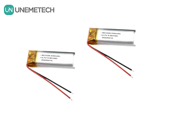 UNEMETECH 230mAh LiPo ব্যাটারি 3.7V লিথিয়াম পলিমার ব্যাটারি 851228 রিমোট কন্ট্রোল পেনের জন্য
