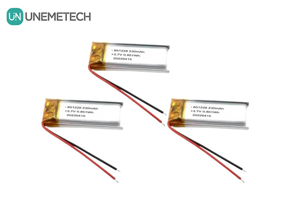 UNEMETECH 230mAh LiPo ব্যাটারি 3.7V লিথিয়াম পলিমার ব্যাটারি 851228 রিমোট কন্ট্রোল পেনের জন্য