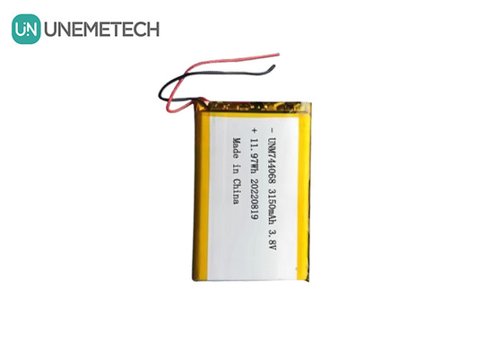 রিচার্জেবল হাই ভোল্টেজ লিপো ব্যাটারি 3.8V 744068 3150mah ব্যাটারি জিপিএস ট্র্যাকিং সিস্টেমের জন্য