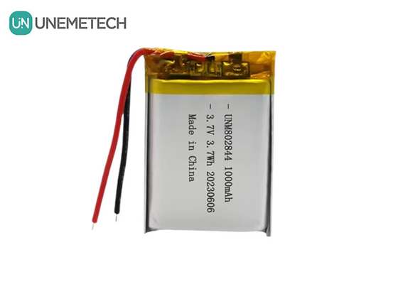 3.7V রিচার্জেবল লিথিয়াম-আইওন ব্যাটারি 1000mAh 802844 লি-পলিমার ব্যাটারি ছোট গৃহস্থালী যন্ত্রপাতি জন্য