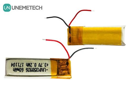 500 টিরও বেশি চক্র জীবন পুনরায় চার্জযোগ্য 3.7V 60mAh লিথিয়াম আয়ন পলিমার 350926 ইয়ারফোনের জন্য ব্যাটারি