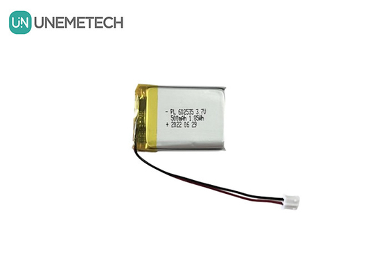 দীর্ঘ চক্র জীবন 3.7V 500mAh রিচার্জযোগ্য লি পলিমার ব্যাটারি 602535 ডিজিটাল পণ্যগুলির জন্য