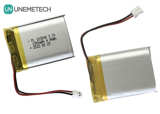 গ্রাহক ইলেকট্রনিক্সের জন্য 1200mAh রিচার্জযোগ্য লিথিয়াম-আয়ন পলিমার 3.7V ব্যাটারি 103040