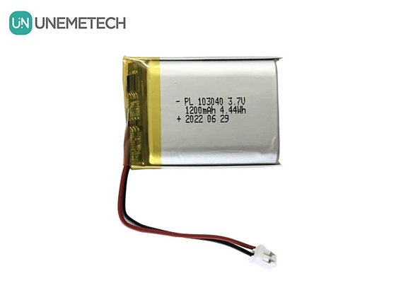 গ্রাহক ইলেকট্রনিক্সের জন্য 1200mAh রিচার্জযোগ্য লিথিয়াম-আয়ন পলিমার 3.7V ব্যাটারি 103040