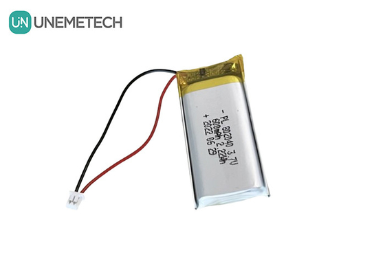 3.7V 600mAh রিচার্জযোগ্য লি পলিমার ব্যাটারি 802040 ইলেকট্রনিক পণ্যের জন্য
