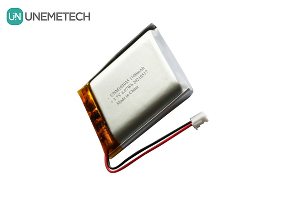 UNEMETECH 3.7V 1100mAh লিথিয়াম পলিমার ব্যাটারি / লং সাইকেল লাইফ রিচার্জেবল লিপো ব্যাটারি 103035