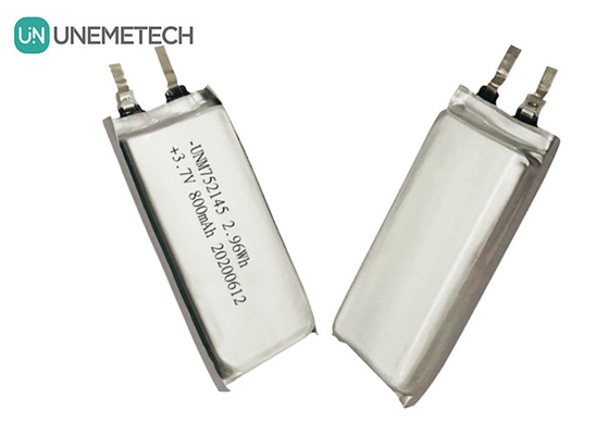 এমএসডিএস অনুমোদিত 3.7V 800mAh রিচার্জযোগ্য লিথিয়াম পলিমার ব্যাটারি 752145 পোশাকযোগ্য ডিভাইসের জন্য