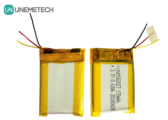 সিলভার 3.7V 170mAh কাস্টম লি-পোলায়ার ব্যাটারি 362027 পোর্টেবল প্রিন্টার মেডিকেল ডিভাইসের জন্য