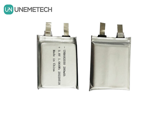 3.8V 280mAh লিপো ব্যাটারি 482030 4.35V উচ্চ ভোল্টেজ লিথিয়াম-আয়ন পলিমার ব্যাটারি সিই অনুমোদিত