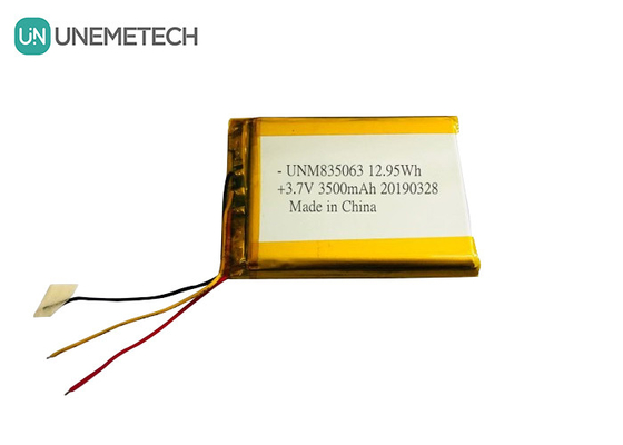 3.7V 3500mAh কাস্টম বড় লিথিয়াম পলিমার ব্যাটারি 835063 মেডিকেল সৌন্দর্য সরঞ্জাম জন্য