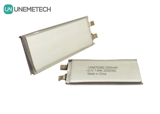 3.7V 2000mAh কাস্টম লিথিয়াম পলিমার ব্যাটারি সেল 703482 স্পিকার জন্য ইন্টেলিজেন্ট রোবট সিস্টেম