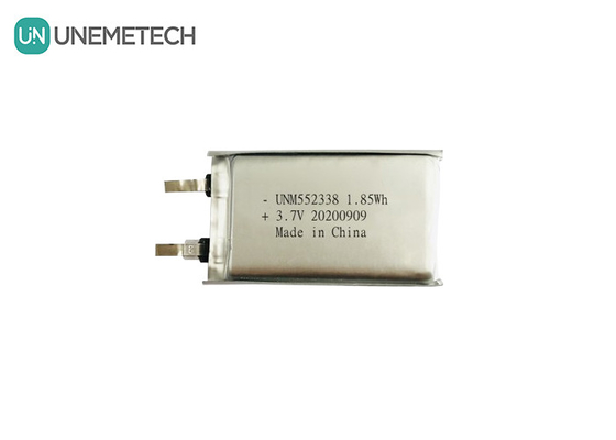3.7V 500mAh কাস্টম রিচার্জেবল পলিমার লিথিয়াম ব্যাটারি 552338 3C ডিজিটাল পণ্যের জন্য