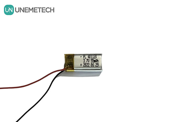 3.7V 55mAh ছোট লিথিয়াম পলিমার ব্যাটারি 401120 লি পলি ব্যাটারি ছোট স্মার্ট LED আলো জন্য