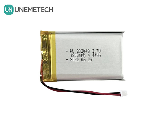 3.7V 1200mAh পলিমার লিথিয়াম আইওন ব্যাটারি 803048 কসমেটিক যন্ত্রের জন্য লিথিয়াম আইওন পলিমার ব্যাটারি