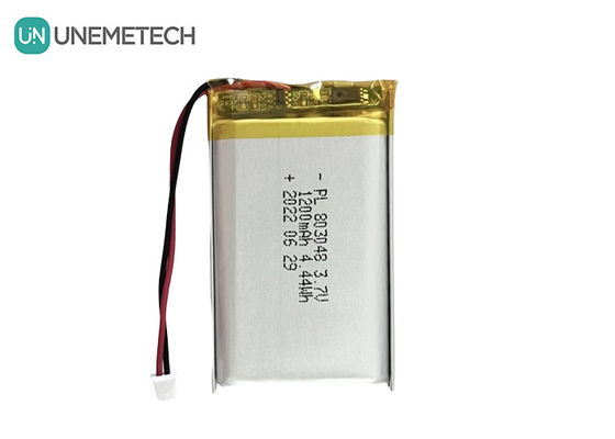 3.7V 1200mAh পলিমার লিথিয়াম আইওন ব্যাটারি 803048 কসমেটিক যন্ত্রের জন্য লিথিয়াম আইওন পলিমার ব্যাটারি