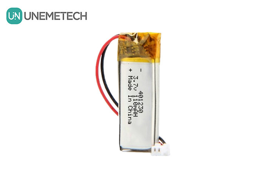 401230 লিথিয়াম পলিমার ব্যাটারি 3.7V 110mAh রিচার্জযোগ্য লিপো ব্যাটারি ইয়ারফোনের জন্য
