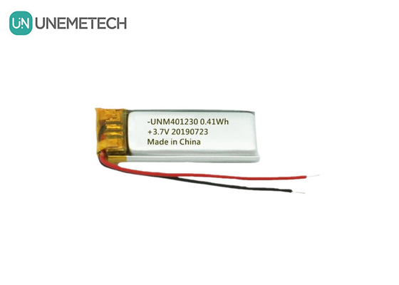 401230 লিথিয়াম পলিমার ব্যাটারি 3.7V 110mAh রিচার্জযোগ্য লিপো ব্যাটারি ইয়ারফোনের জন্য