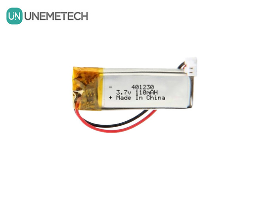401230 লিথিয়াম পলিমার ব্যাটারি 3.7V 110mAh রিচার্জযোগ্য লিপো ব্যাটারি ইয়ারফোনের জন্য