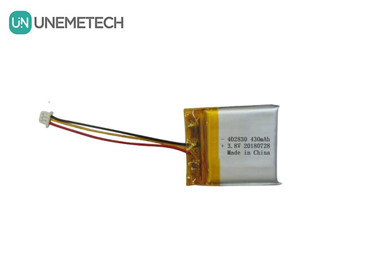 উচ্চ ভোল্টেজ লি-পলিমার ব্যাটারি 402830 3.8V 430mAh HV LiPo ব্যাটারি মেডিকেল ডিভাইসের জন্য