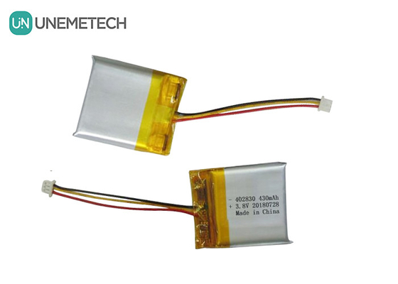 উচ্চ ভোল্টেজ লি-পলিমার ব্যাটারি 402830 3.8V 430mAh HV LiPo ব্যাটারি মেডিকেল ডিভাইসের জন্য