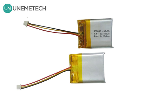 উচ্চ ভোল্টেজ লি-পলিমার ব্যাটারি 402830 3.8V 430mAh HV LiPo ব্যাটারি মেডিকেল ডিভাইসের জন্য