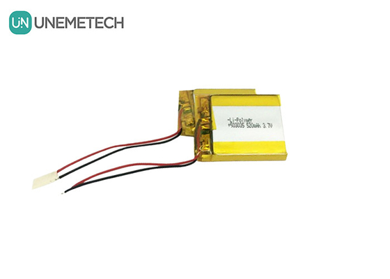 3.7V কাস্টম লিপো ব্যাটারি 520mAh লিথিয়াম আয়ন পলিমার ব্যাটারি 503035 পোষাকযোগ্য ডিভাইসের জন্য
