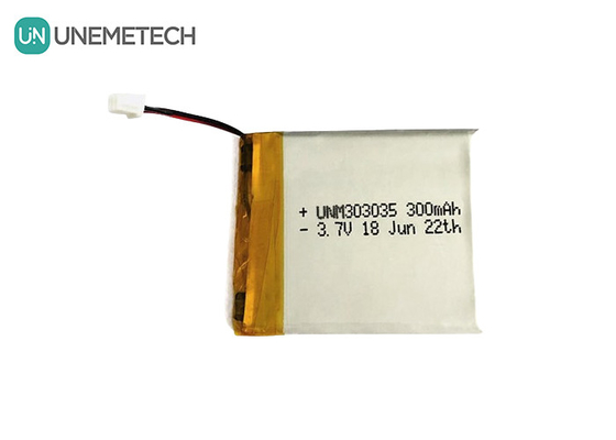 300mAh লিথিয়াম পলিমার ব্যাটারি 303035 নামমাত্র ভোল্টেজ 3.7 ভি লিপো ব্যাটারি এমএসডিএস অনুমোদিত
