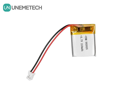 3.7V 210mAh কাস্টম লিথিয়াম পলিমার ব্যাটারি 502025 ই-বাইক সিস্টেমের জন্য পিসিবি এবং সীসা তারের সাথে